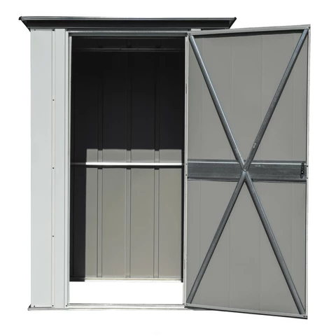 Gartenbox aus Metall 1,2 x 0,9 m, Spacemaker Arrow, hellgrau