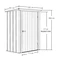 Gartenbox aus Metall 1,2 x 0,9 m, Spacemaker Arrow, hellgrau