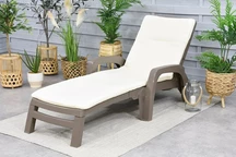 Gartenliegestuhl mit Kissen Miami Bica cappuccino