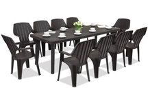 Gartenmöbel Bergen / Alta für 10 Personen Bica braun