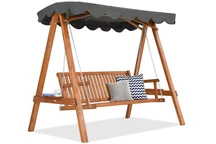 Haiti Garden Point Gartenschaukel aus Holz grau