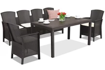 Lido Apetito Max 6 Bica grünes Rattan-Möbelset