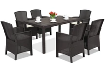Lido Premium 6 Tafelservice aus Technorattan braun Bica