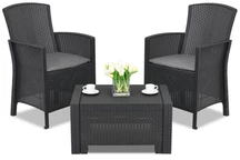 Lido Terrace 2 Techn Rattan Set Anthrazit Bica