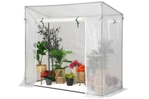 Mini-Foliengewächshaus für Tomaten 2 x 0,8 m Garden Point weiß