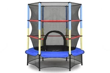 Mini-Gartentrampolin mit 140 cm Netz Jump Hero blau-gelb