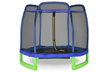 Mini-Gartentrampolin mit Außennetz 140 cm Jump Hero grün