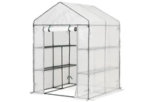 Mini-Gewächshaus für den Garten 1,4 x 1,4 x 2 Garden Point weiß