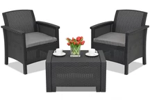 Polyrattan-Set Venezia Terrace 2 Anthrazit Bica