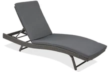 Rattan Gartenliege Bermuda Garden Point Anthrazit