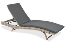 Rattan Gartenliege Bermuda Garden Point grau