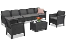 Rattanmöbel Venezia Coffee Max 7 Anthrazit Bica