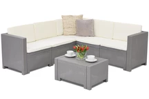 Technologie-Rattan-Ecke Colorado Corner 5 grau Bica
