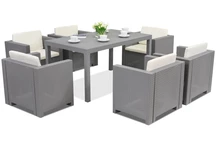 Technorattan-Garnitur Colorado Premium 6 Bica grau