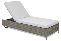 Technorattan Sonnenliege Tobago Garden Point grau
