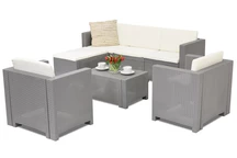 Technrattan Loungemöbel Set Colorado Relax Corner 6 Bica grau