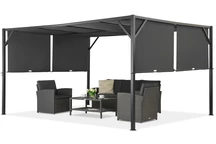 Terrassenpergola aus Metall Santorini 3 x 4m, anthrazit Garden Point