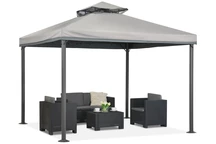 Valencia grauer Pavillon, 3x3 m Garden Point