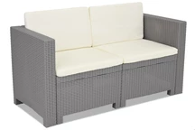 Zweisitzer-Sofa aus technischem Rattan Colorado Bica grau