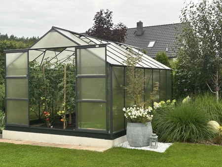 Gewächshaus für den Garten aus Aluminium Azalia 3,08 x 4,3 m CoverTech anthrazit
