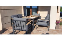 Zakintos Apetito 6 anthrazit Aluminium Set Garden Point