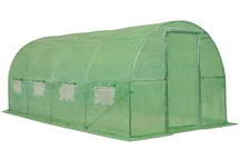 2,5x5m Garden Point grüner Kunststofftunnel mit Tür