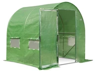 2x2m Garden Point grüner Kunststofftunnel mit Tür