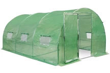 2x3,5m Garden Point grüner Kunststofftunnel mit Tür