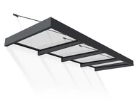 Aluminium-Torvordach Sophia XL 1,4 x 3,8 m Palram - Canopia anthrazit