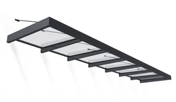 Aluminium-Torvordach Sophia XL 1,4 x 6,6 m Palram - Canopia anthrazit