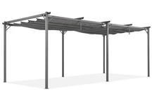 Anthrazitfarbene Terrassenpergola La Palma 3 x 6m Garden Point