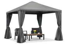 Anthrazitfarbener Gartenpavillon Madrid 3 x 3m Premium Garden Point