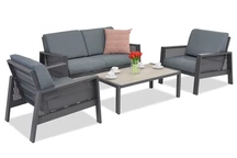 Garden Point anthrazit Almeria Gartenmöbel für 4 Personen
