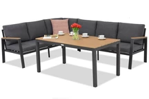 Gartenecke mit Tisch Zakintos Comida 5 anthrazit Garden Point