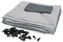 Graue Gardinen für Valencia 3x6 m Garden Point Pavillon