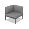 Großes Ecksofa für 6 Personen mit Tisch Porto Comida 6 anthrazit Garden Point