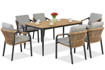 Messina/Padva Aluminiummöbel für 6 Personen Garden Point