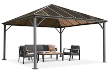 Milos 4x4 Garden Point Terrassenpavillon grau