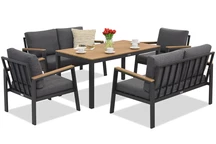 Zakintos Apetito 6 anthrazit Aluminium Set Garden Point
