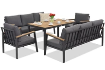 Zakintos Apetito 8 anthrazit Aluminium Set Garden Point