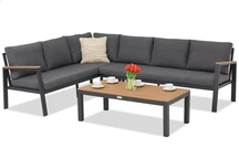 Zakintos Corner 5 anthrazit Aluminium Bausatz Garden Point