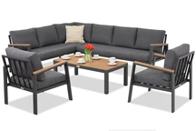 Zakintos Corner 7 anthrazit Garden Point Aluminium Bausatz