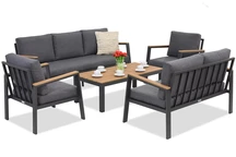 Zakintos Kaffee 7 anthrazit Aluminium Set Garden Point