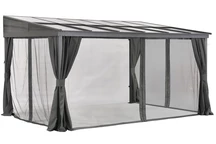 Aluminium-Terrassenüberdachung 3 x 4 m Tarragona Premium Garden Point anthrazit