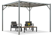 Anthrazit Terrassenpergola Paros 3x3m Garden Point