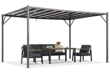 Anthrazit Terrassenpergola Paros 3x4m Garden Point