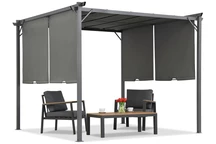 Anthrazitfarbene Pergola Sevilla 3x3m Garden Point