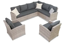 Garten Sitzmöbel mit Ecksofa Parma Corner 7 grau Garden Point (1)