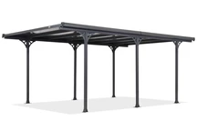 Großer Polycarbonat-Schutzraum Montana 3,13 x 5,02 m CoverTech anthrazit