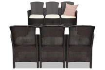 Lido Coffee 6 braun Bica Technorattan Möbel Set